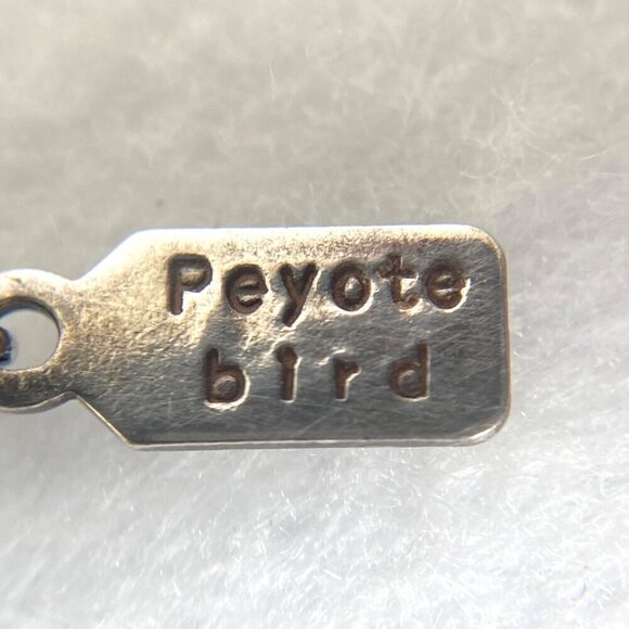 Signed Peyote Bird Sterling Silver 925 Beaded Red Red Coral Necklace 17" - 19" - Picture 14 of 16